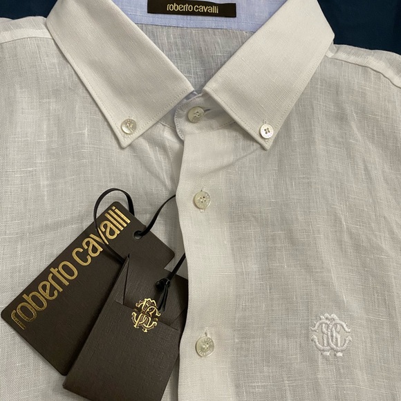 Roberto Cavalli linen button up - Picture 2 of 6